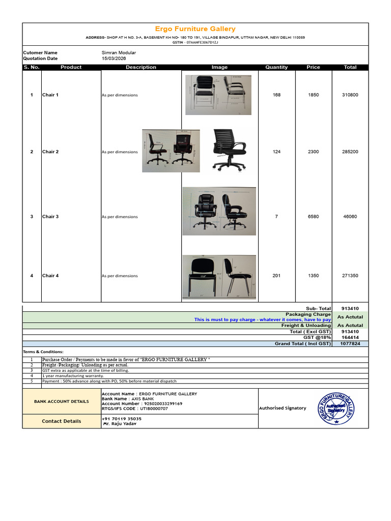 Simran Modular Quotation | PDF