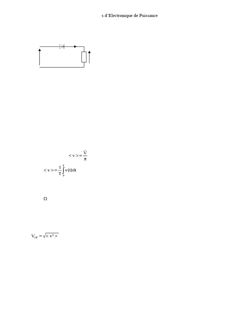 Exercices Corriges - Electronique de Puissance | PDF | Redresseur ...