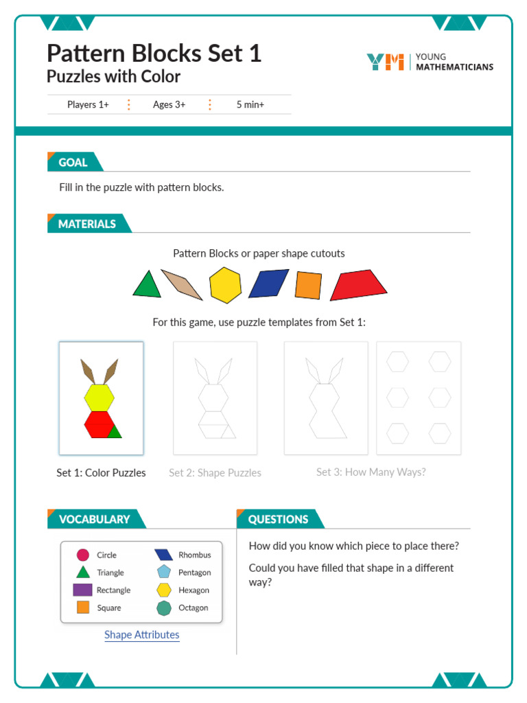 Pattern Blocks EN | PDF | Angle | Shape