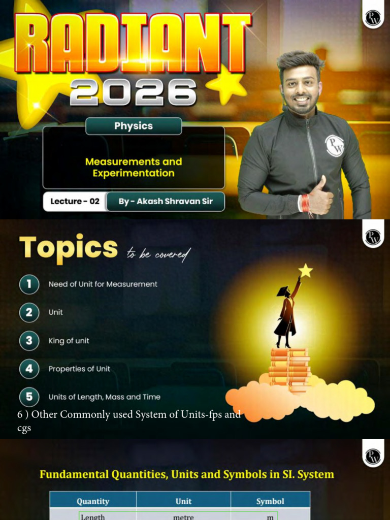 Measurements and Experimentation 02 - Class Notes - Radiant 2026 | PDF