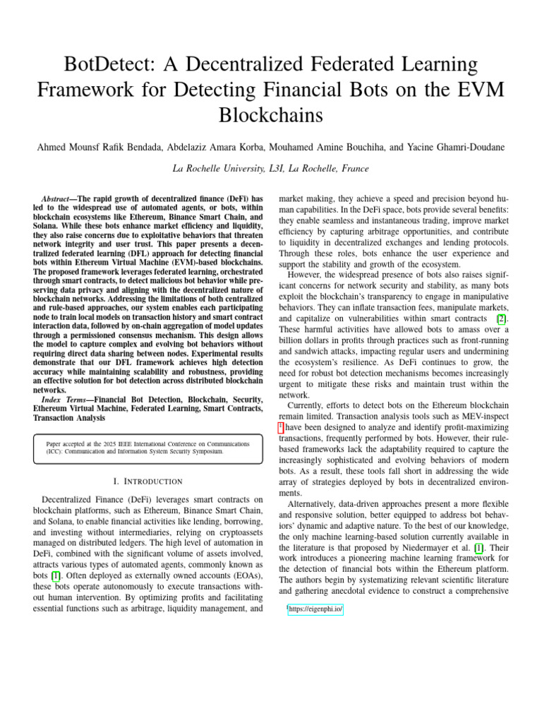 BotDetect A Decentralized Federated Learning Frame | PDF | Computing ...