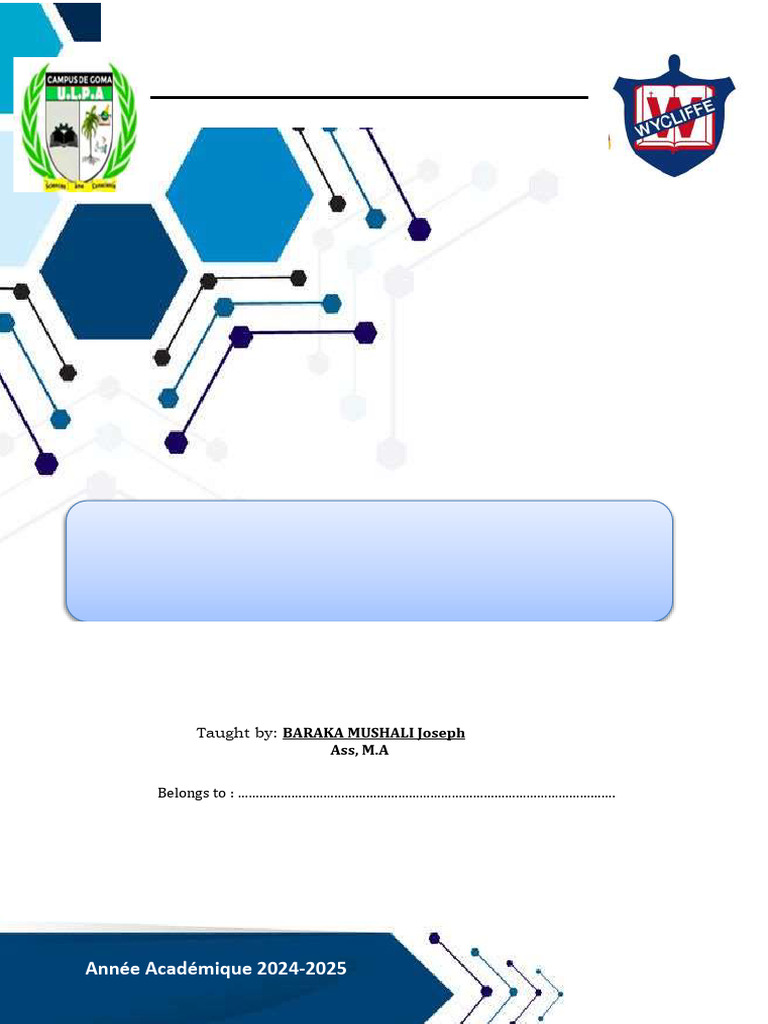 L1 Cours D'anglais. Baraka Mushali. Ulpa | PDF | Phonetics | Human ...