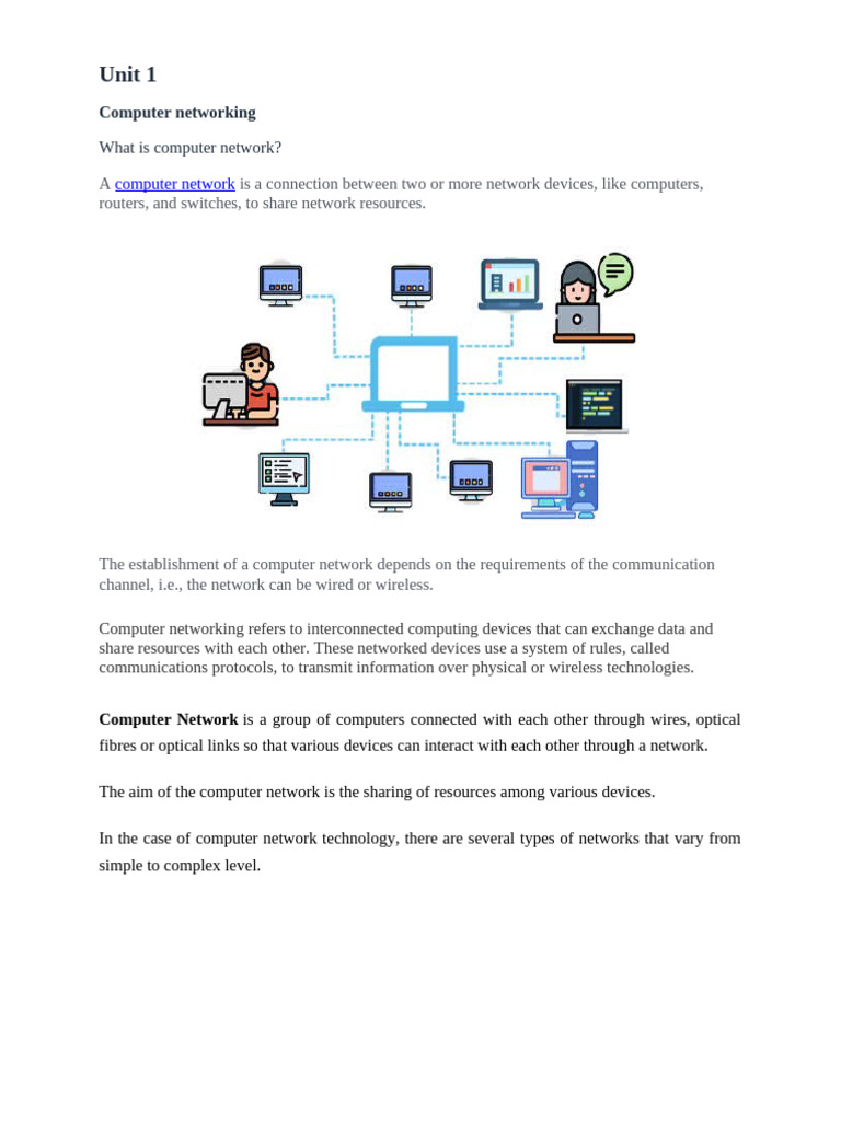 Unit 1 - WP - Sem II | PDF | Computer Network | Network Topology