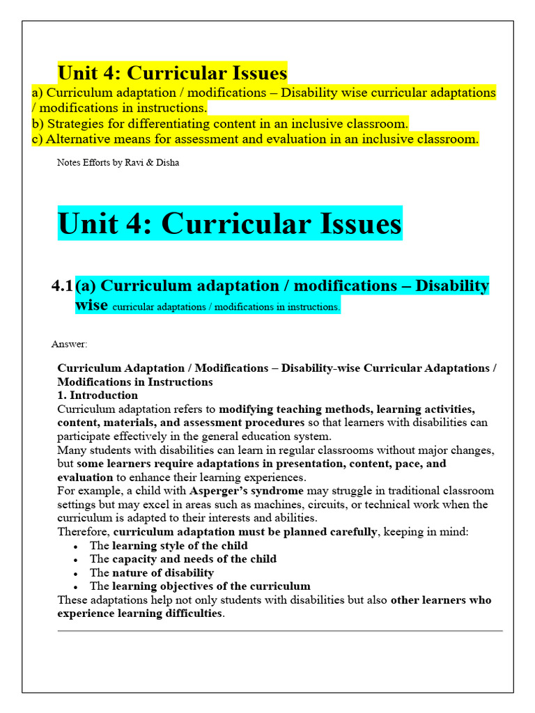 UNIT 4 INC | PDF | Educational Assessment | Differentiated Instruction