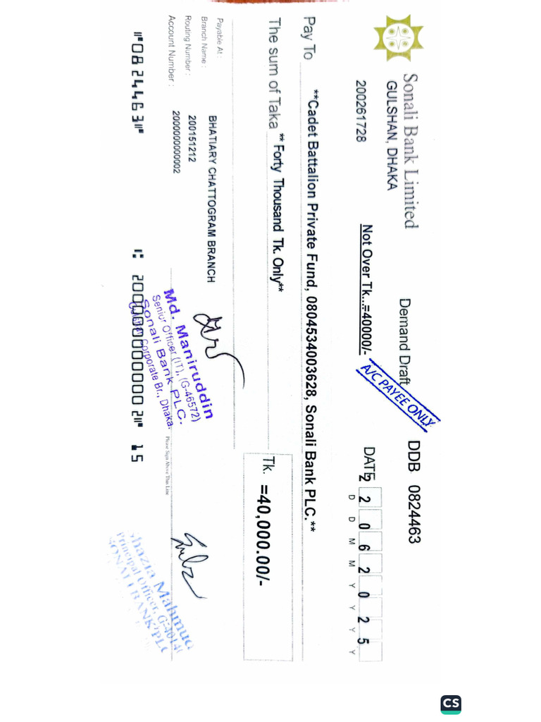 Bank Draft 1 | PDF