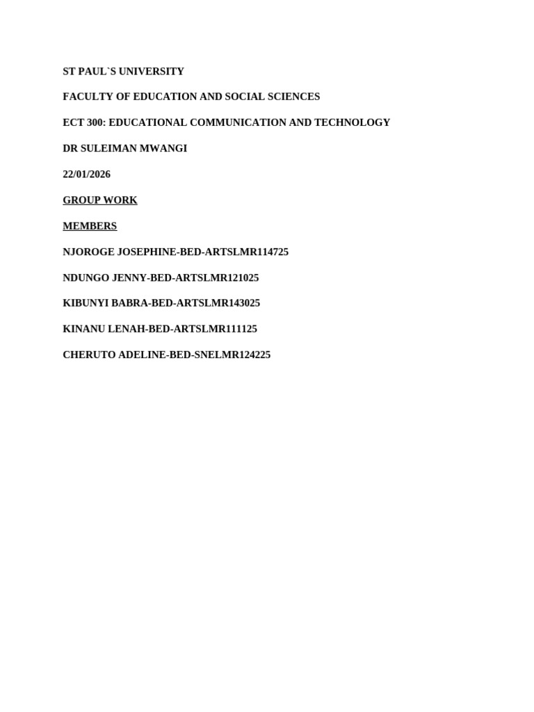 Ect 300 Group Work | PDF | Educational Technology | Artificial Intelligence