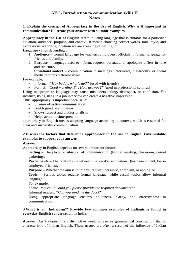 Aec Notes Sem II Ay 25-26 | PDF