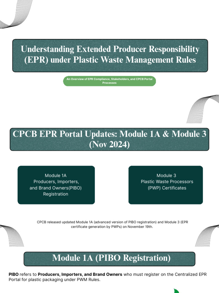 Understanding Extended Producer Responsibility (EPR) Under Plastic ...