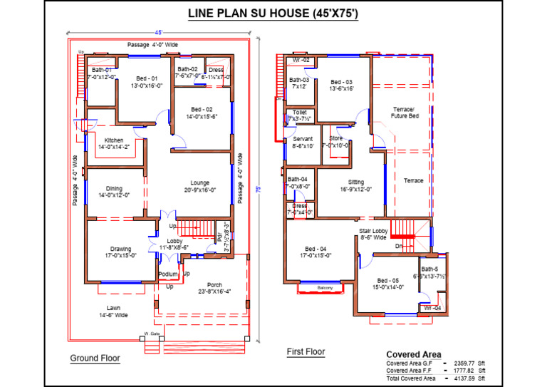 LINE PLAN 45x75 Final-Model | PDF