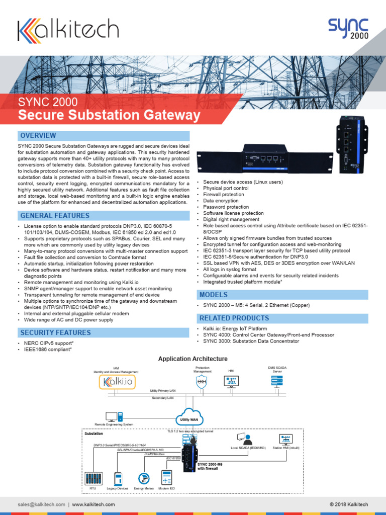 DS0140054 SYNC 2000 Secure-Substation-Gateway 6.02.102018-US | PDF ...