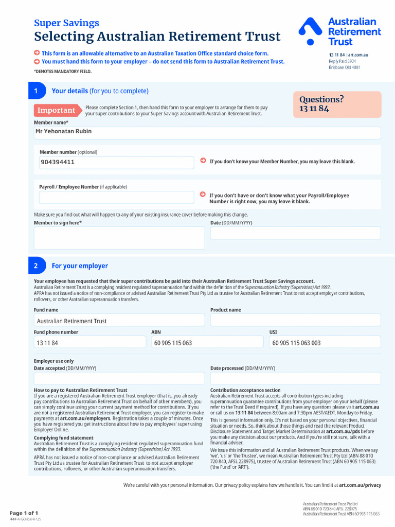 Changing Jobs Pre Filled Form 904394411 | PDF