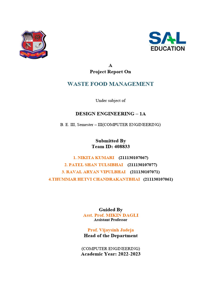 Final 2 | PDF | Prototype | Waste