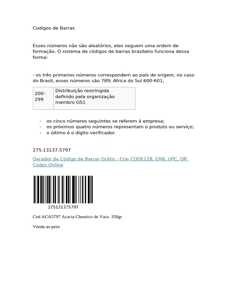 Codigos de Barras | PDF