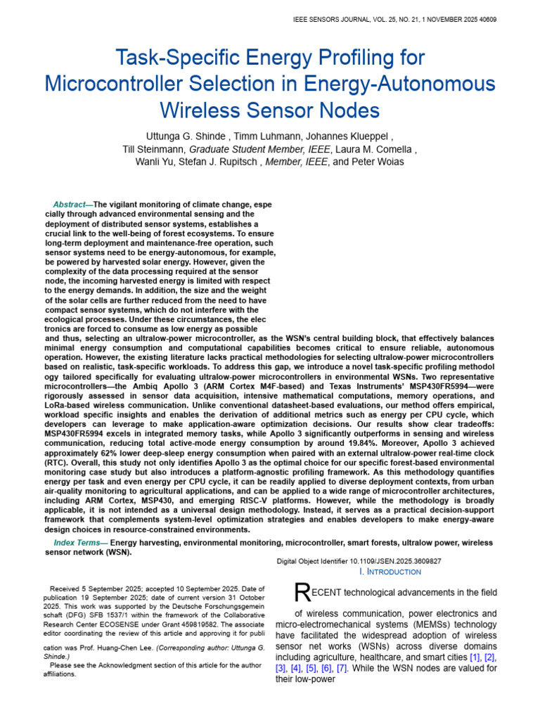 Task-Specific Energy Profiling For Microcontroller Selection in Energy ...