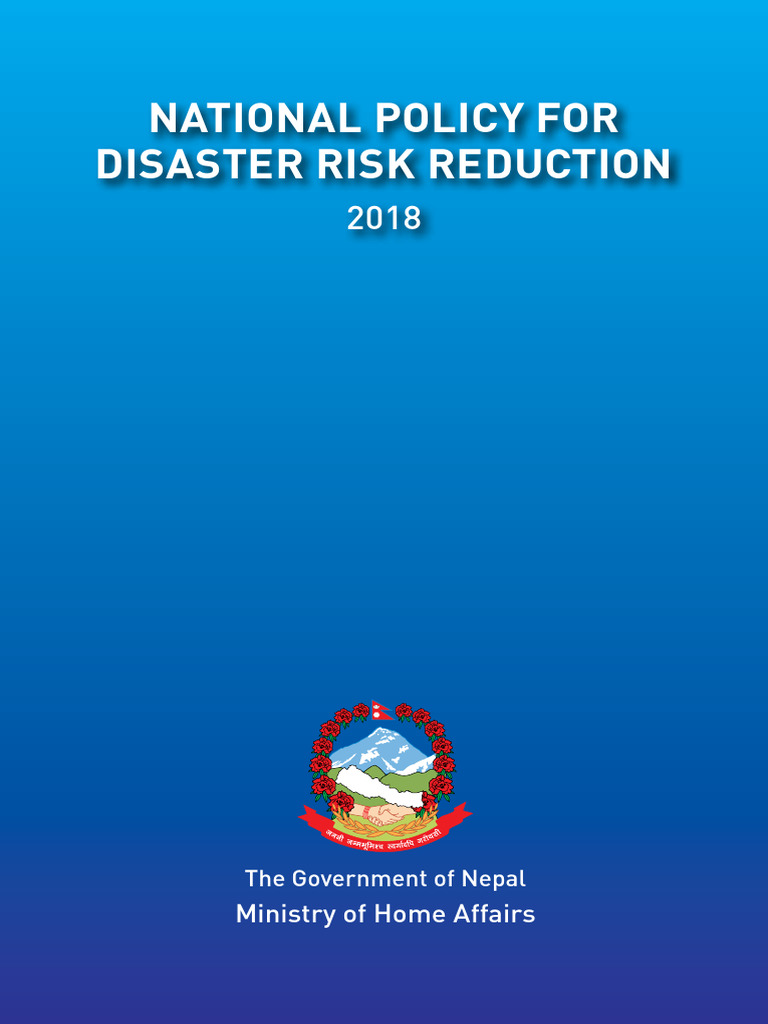 National Policy For Disaster Risk Reduction | PDF | Disaster Risk ...