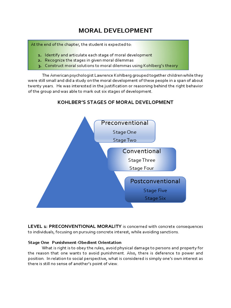 7 Kohlbergs Stages of Moral Development | PDF