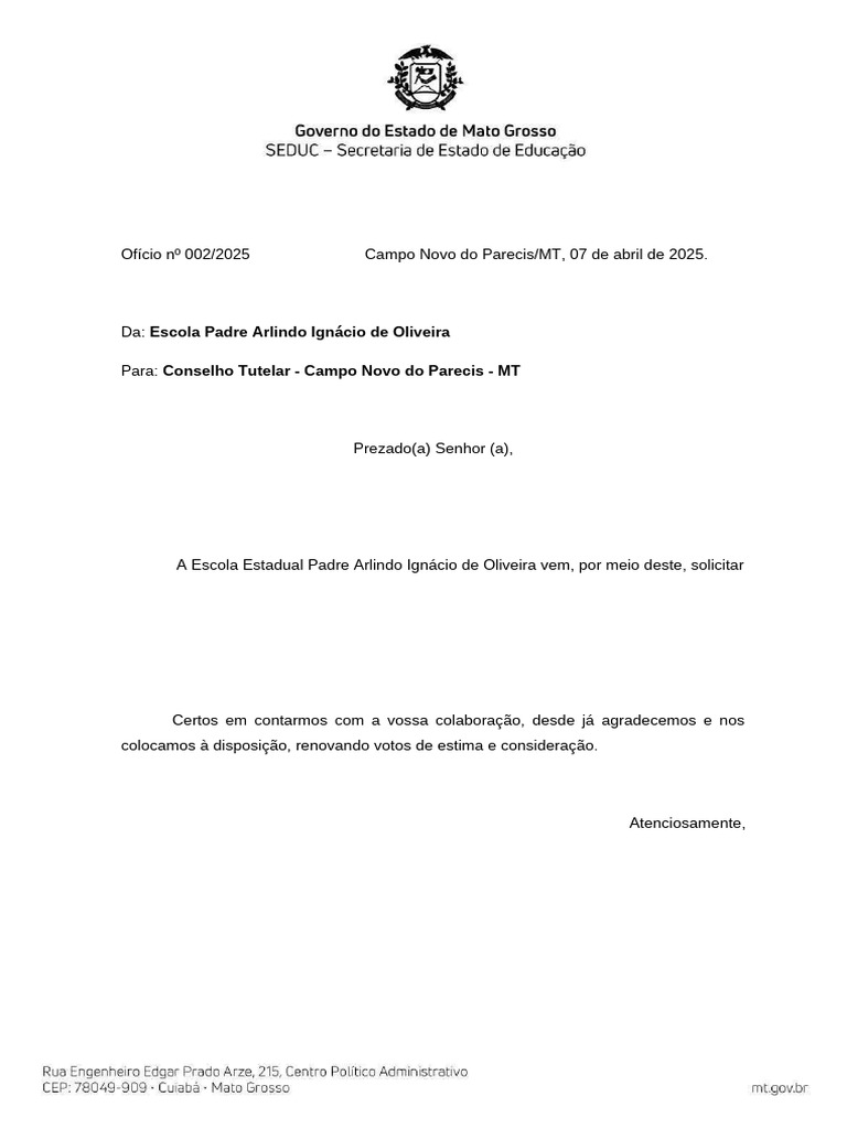 Modelo de Oficio | PDF