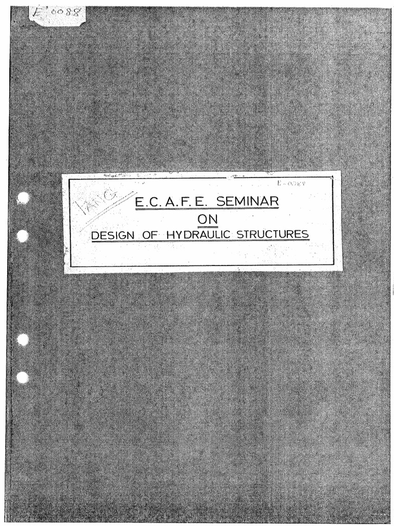 ECAFE Seminar On Design of Hydraulic Structures | PDF
