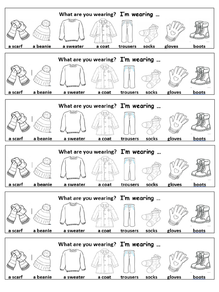 Winter CLOTHES Students | PDF