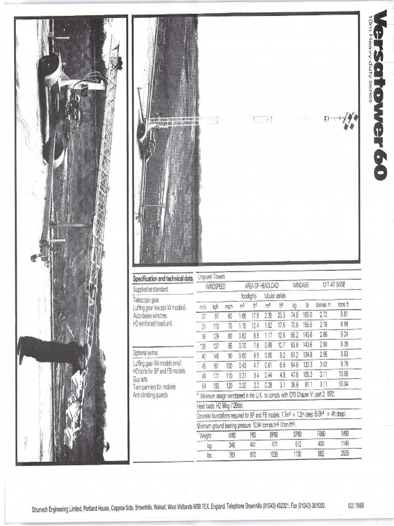 Versatower 60 HD | PDF