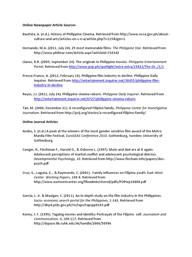 Apa Format Manila Philippines