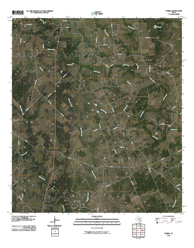 Topographic Map of Ezzell PDF Land Use Map