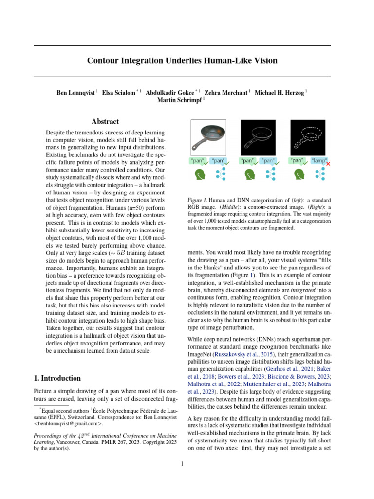 Contour Integration Underlies Human-Like Vision | PDF | Deep Learning ...
