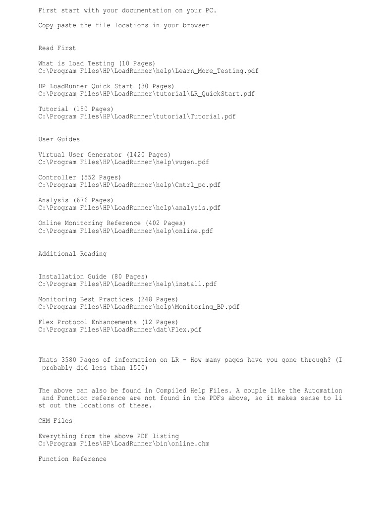 Load Runner Reading Steps | PDF | Portable Document Format | C ...