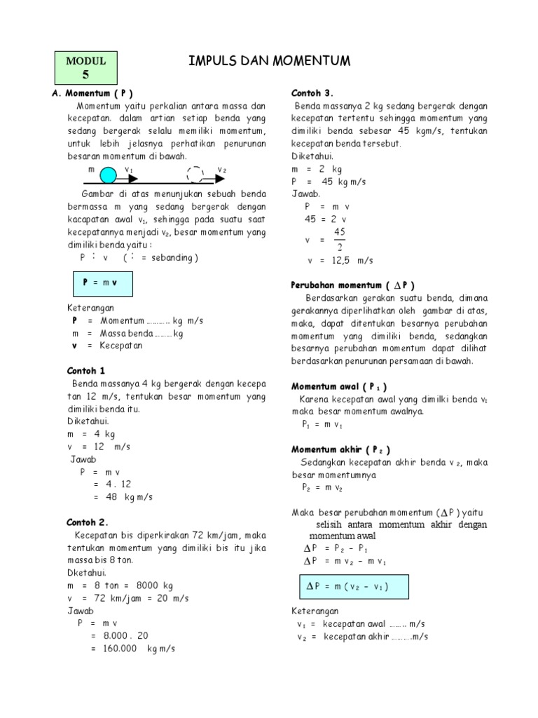 Impuls Dan Momentum (Modul 5)