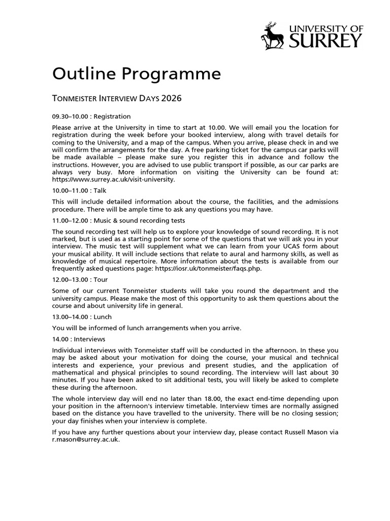 Outline Programme | PDF