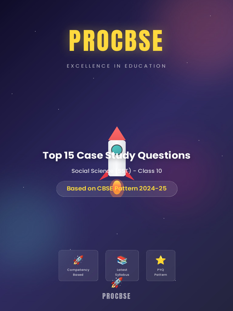 PROCBSE Class10 SST Case Studies | PDF | Economies