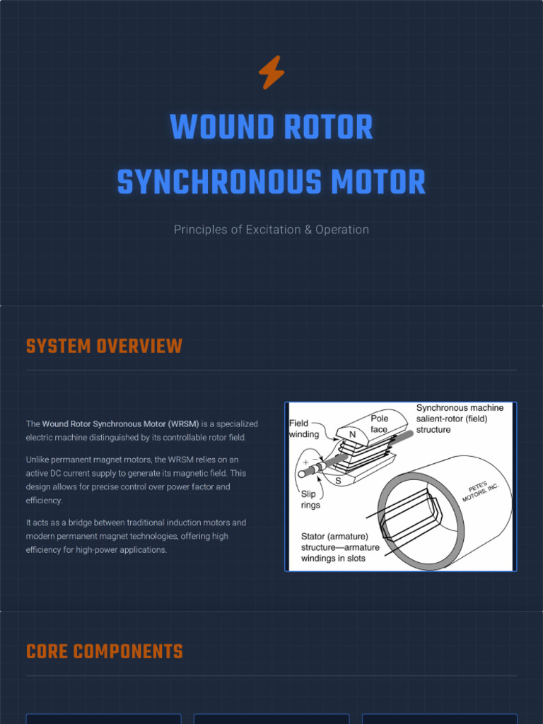 Wound Rotor Synchronous Motor | PDF