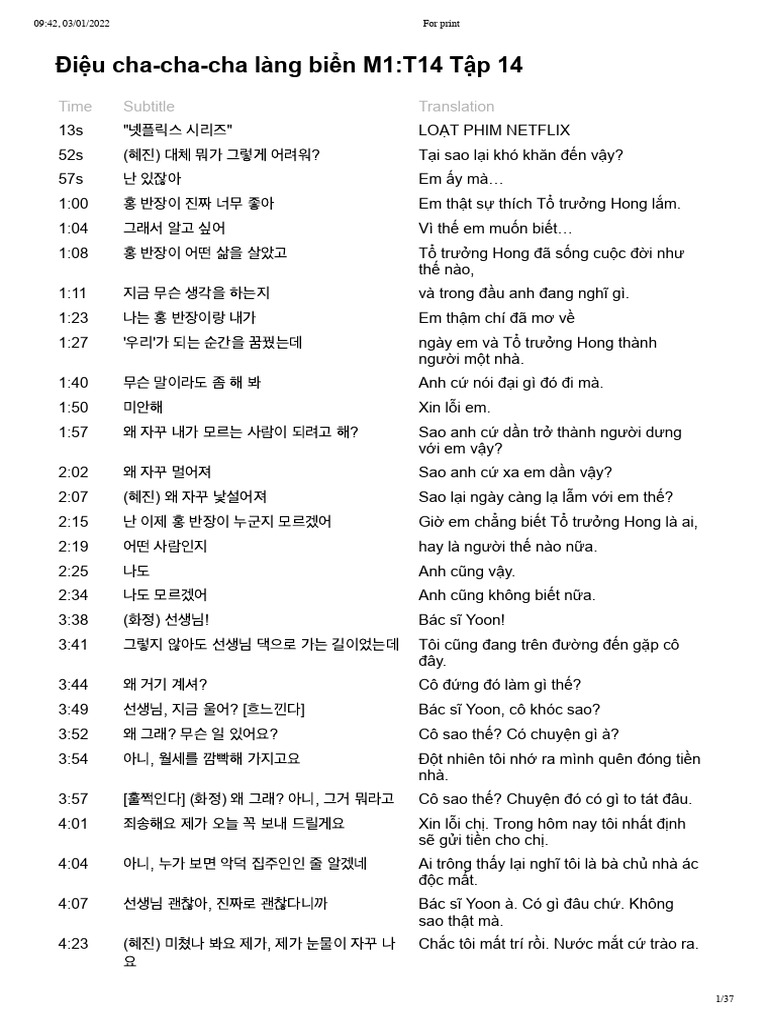 Home Town Cha Cha Cha - Tập 14 | PDF