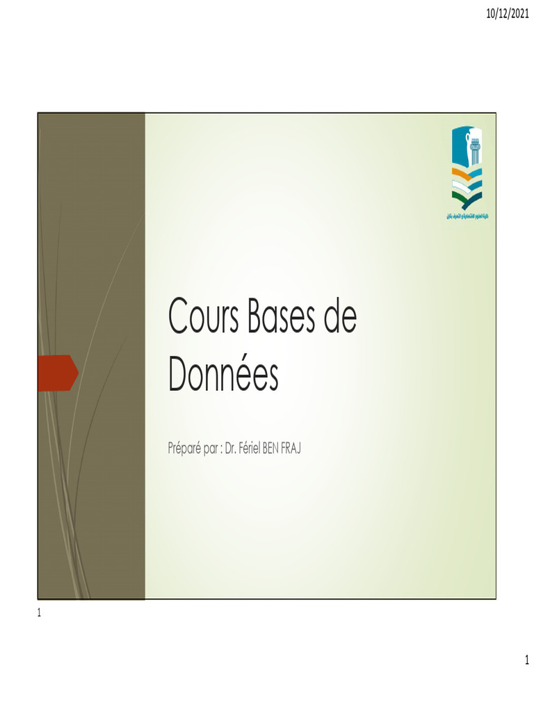 Chapitre 2-Part1 | PDF | SQL | Données informatiques