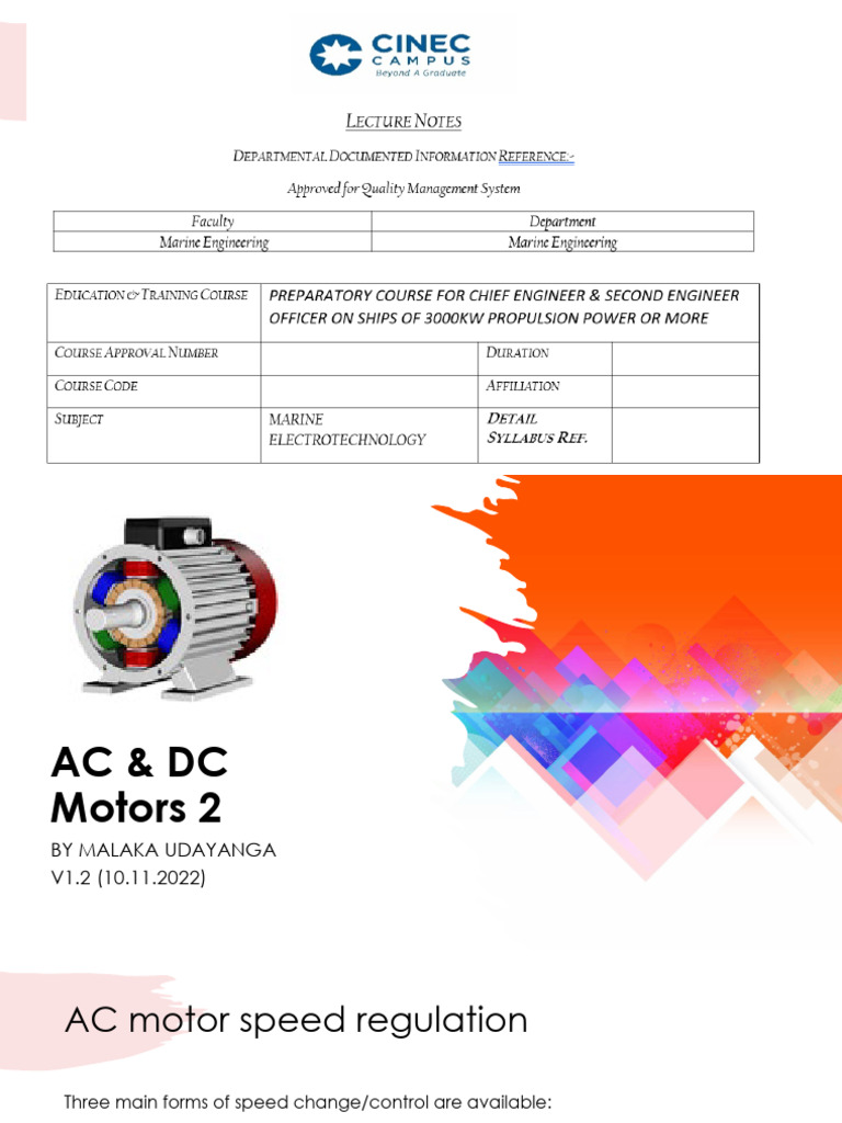 Ac & DC Motors 2 | PDF | Electric Motor | Power Inverter