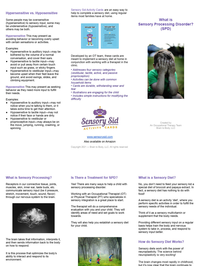 SPD Brochure 1 | PDF | Sensory Processing Disorder | Nervous System