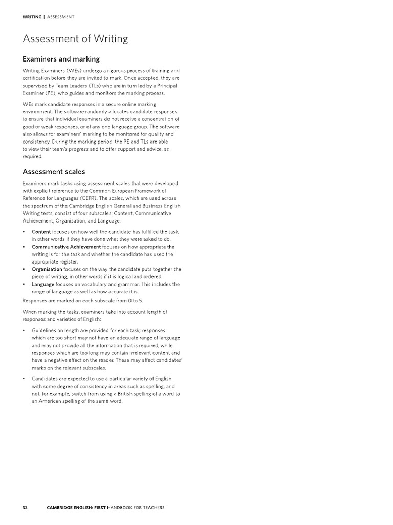 Writing Assessment | PDF
