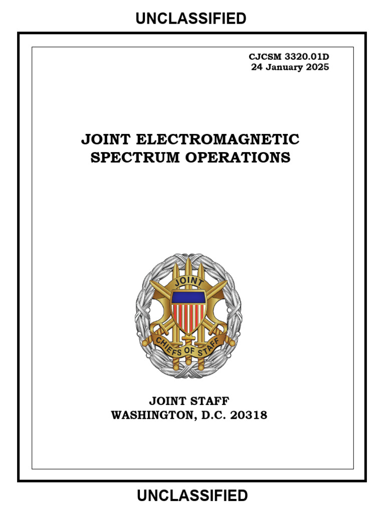 Joint Electromagnetic Spectrum Operations Manual (2025) | PDF ...