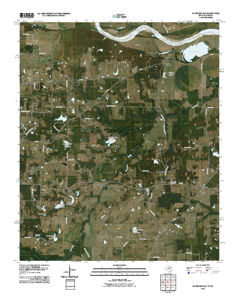 Slate Shoals TX-OK Quadrangle Map | PDF | United States Geological ...