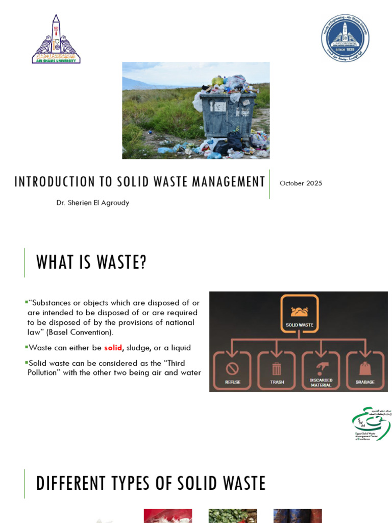 Lec - 1 Introduction To Solid Waste Management | PDF | Waste | Waste ...