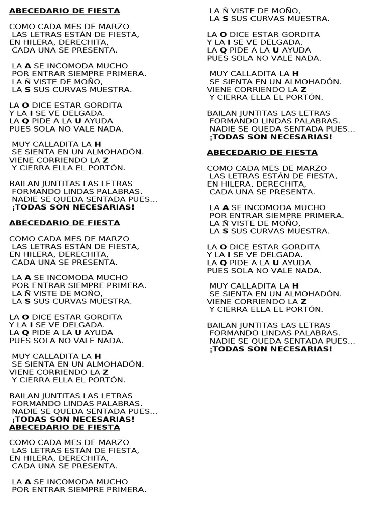 Abecedario de Fiesta | PDF
