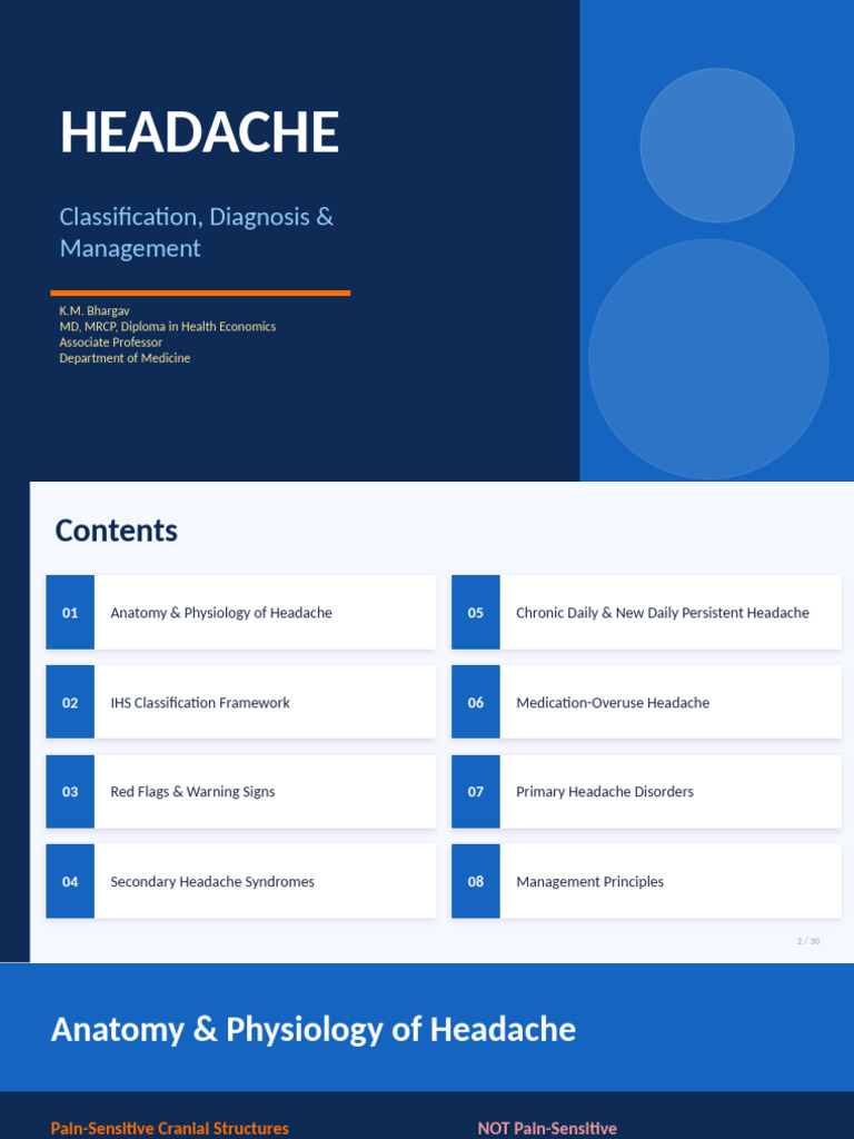 Headache Presentation | PDF | Headache | Migraine