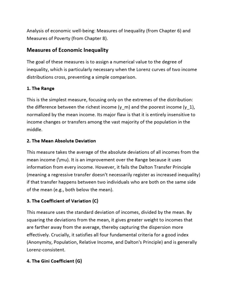 Income Inequality Measures | PDF | Gini Coefficient | Economic Inequality