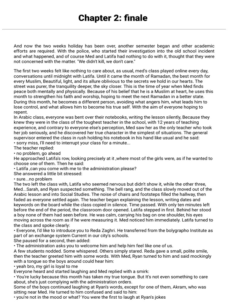 Chapter 2: Finale | PDF