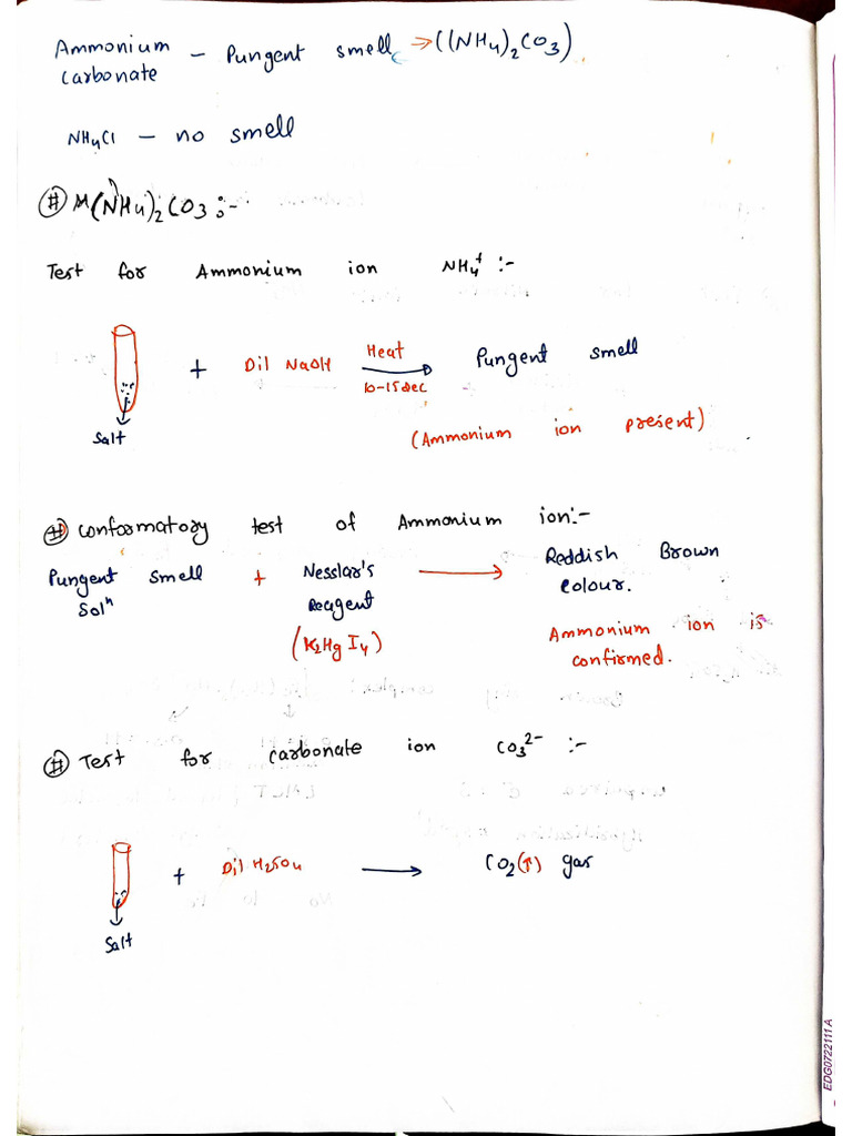 Chem Lab Notes | PDF