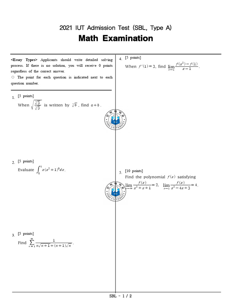2021 Iut 1st Entrance Exam Questions and Answers | PDF | Electronvolt ...