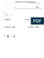 TEST MATEMATICA 6º-5