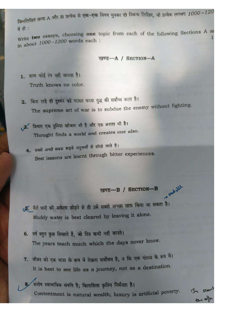 Upsc Mains 2025 Essay Question Paper | PDF