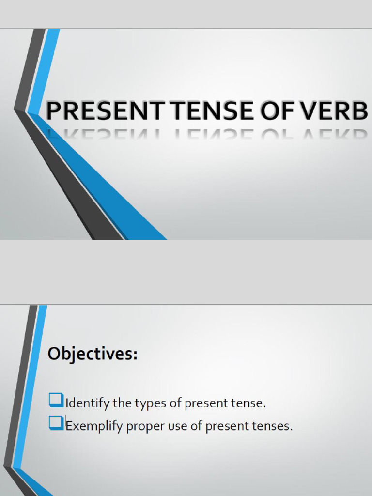 3 Present Tenses | PDF