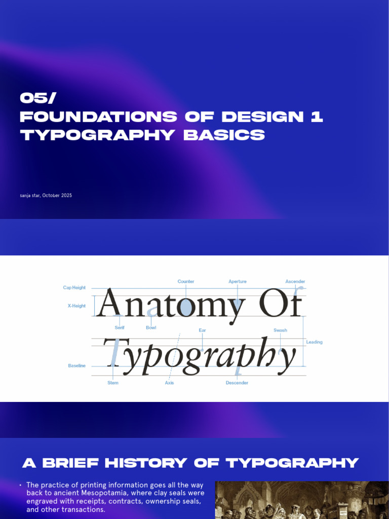 WEEK 03 05 Typography Basics | PDF | Typography | Typefaces